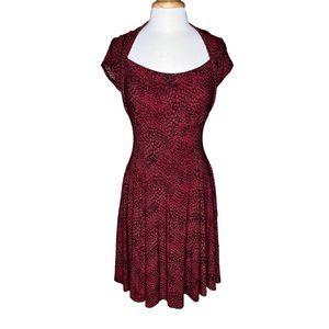 Norma Kamali Snakeskin Red Mini Dress